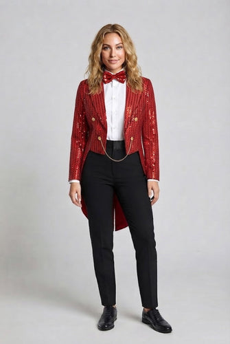 Frauen festlichen Glitzer Blazer Nord Taschen