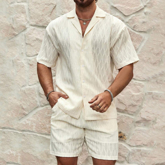 Set Herren Sommer mit Hemd und Shorts - Arvani
