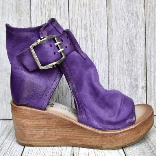 Boho-Keilabsatzsandalen für Damen