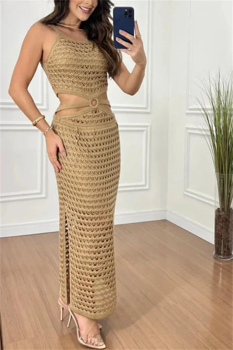 Sommer gestricktes Kleid