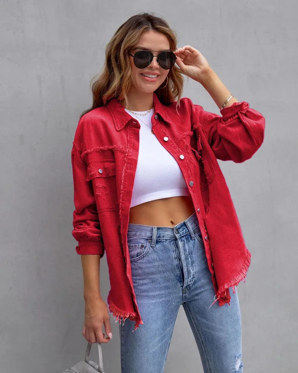 Damenbluse aus Denim
