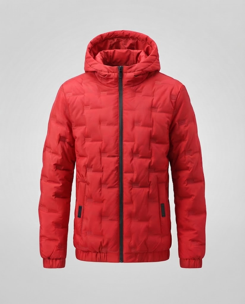 Herren Funktionale Steppjacke mit Kapuze Nord Taschen