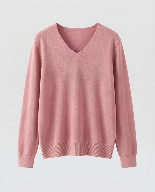 Damen Feinstrick-V-Ausschnitt-Pullover aus kuscheligem Angora-Mix Nord Taschen