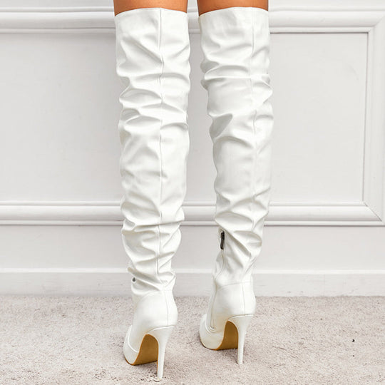 Kniehohe Lange Stiefel für Frauen mit Super Hohem Absatz für Partys