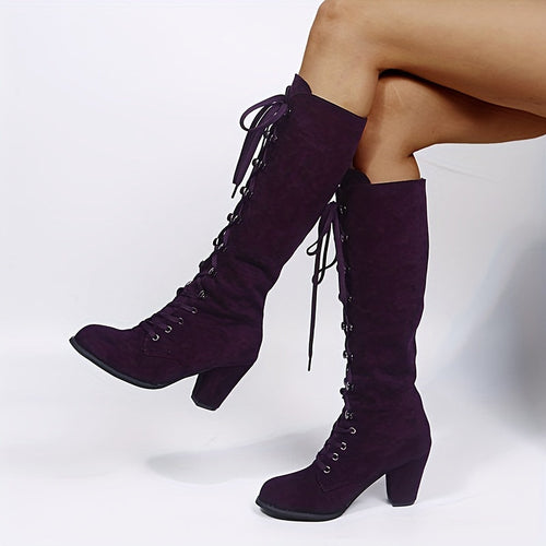 kniehohe, bequeme lange Winterstiefel für Damen