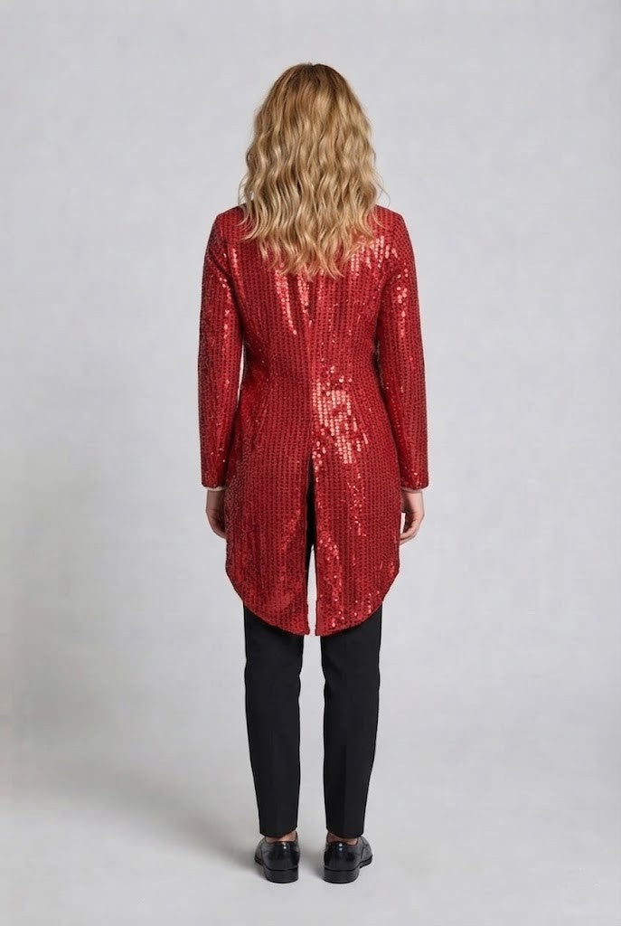 Frauen festlichen Glitzer Blazer Nord Taschen