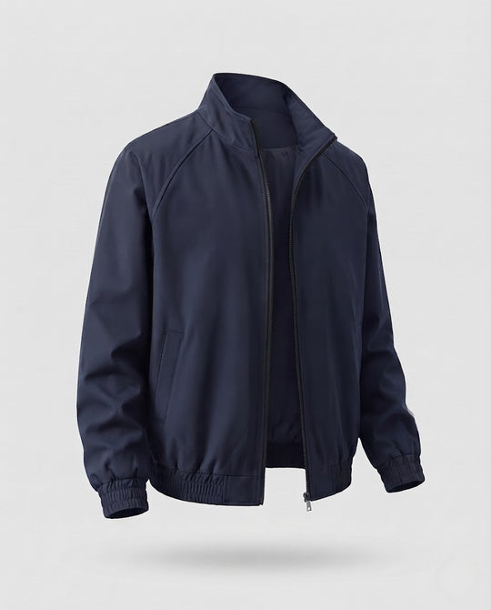 Herren Minimalistische Zip‑Jacke im Bomberstil mit Stehkragen und Raglanärmeln Nord Taschen