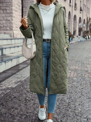 Steppjacke - Gerade Passform - Leichtgewichtig - Mit Kapuze und Reißverschluss - Vittorelli