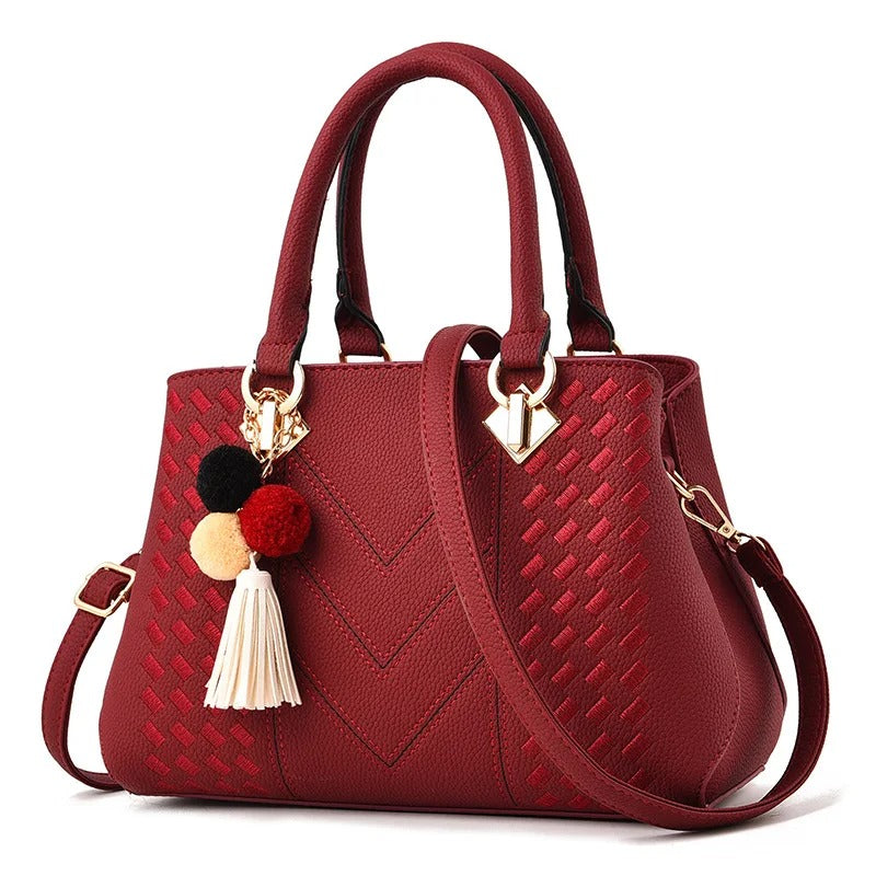Nord Taschen | Gep quiltete Tragetasche, Veganes Rindsleder Schultertasche