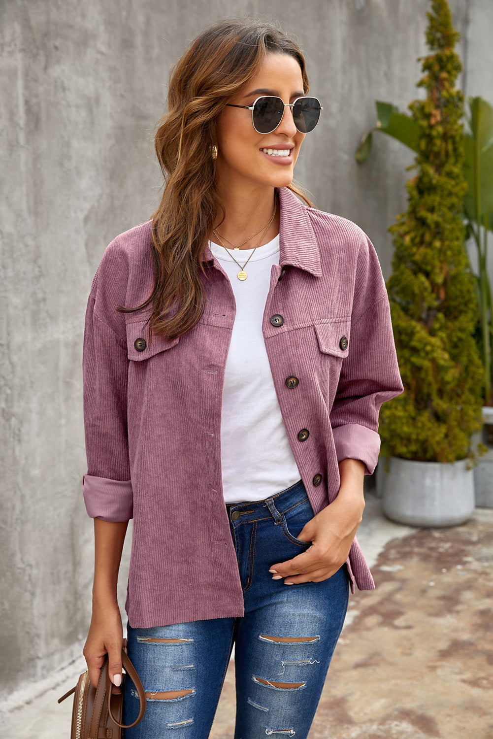 Cordura Langarm Button-Up Shirt Jacke