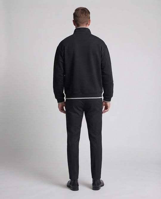 Unisex Oversize Fleece-Zipjacke im College-Stil mit Stehkragen und verdecktem Zwei-Wege-Reißverschluss Nord Taschen