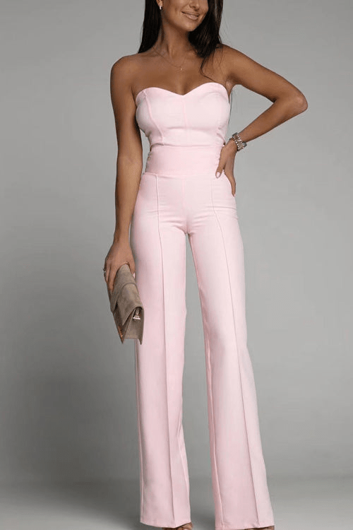 Elegantes Strapless Jumpsuit Damen Satz