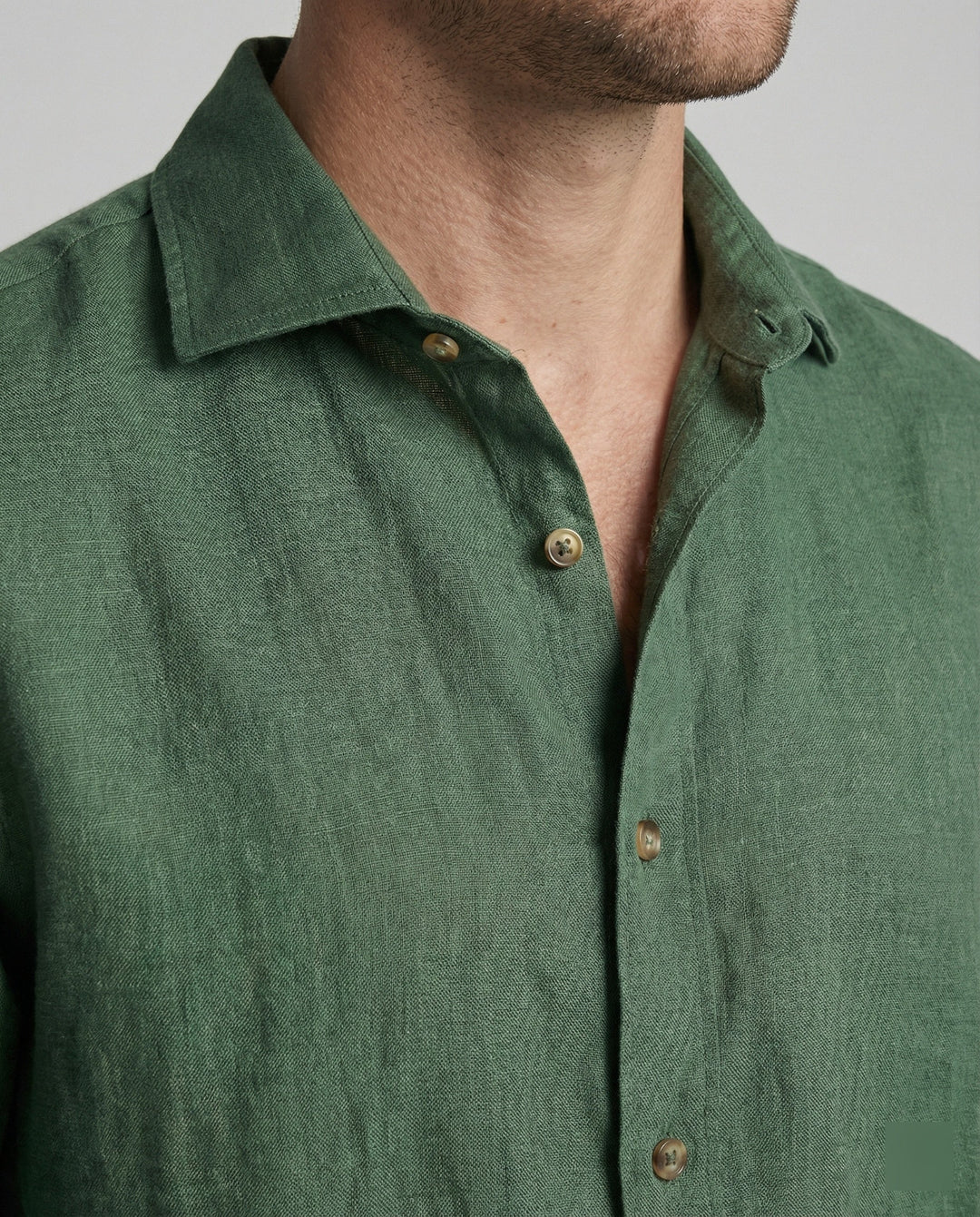Zweiteiler Set Herren aus Leinen Hemd und Shorts