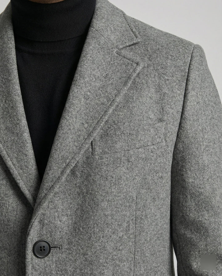 Eleganter Wintermantel Revers Herren