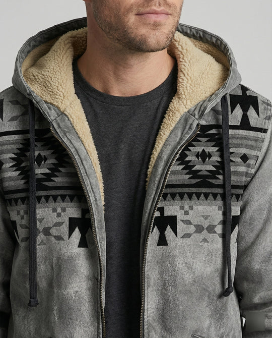 Tribal Print Kapuzenjacke Herren