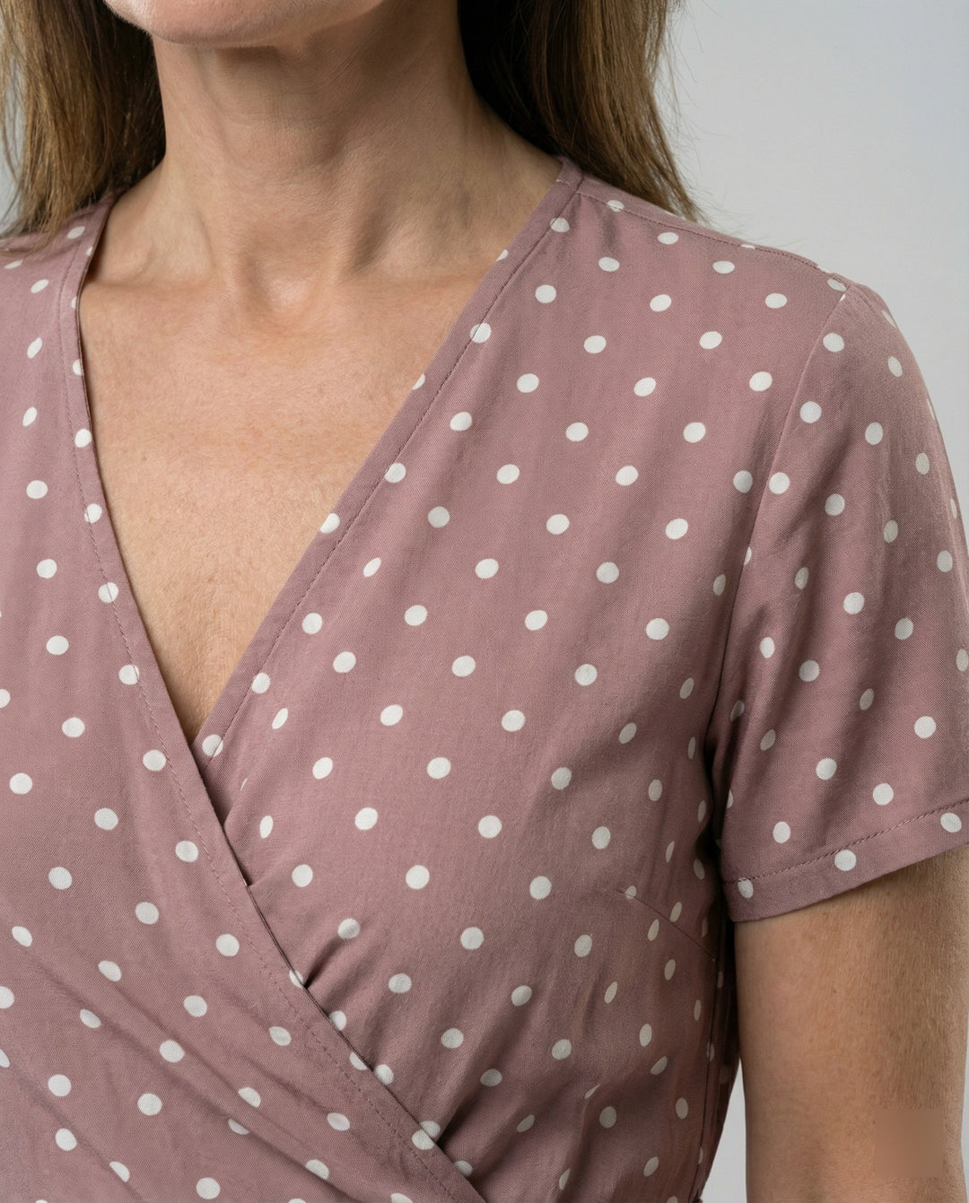 Damen Wickel Maxikleid mit Schlitz