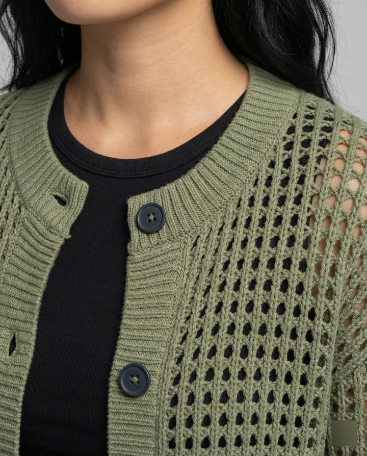 Damen luftiger Strickcardigan