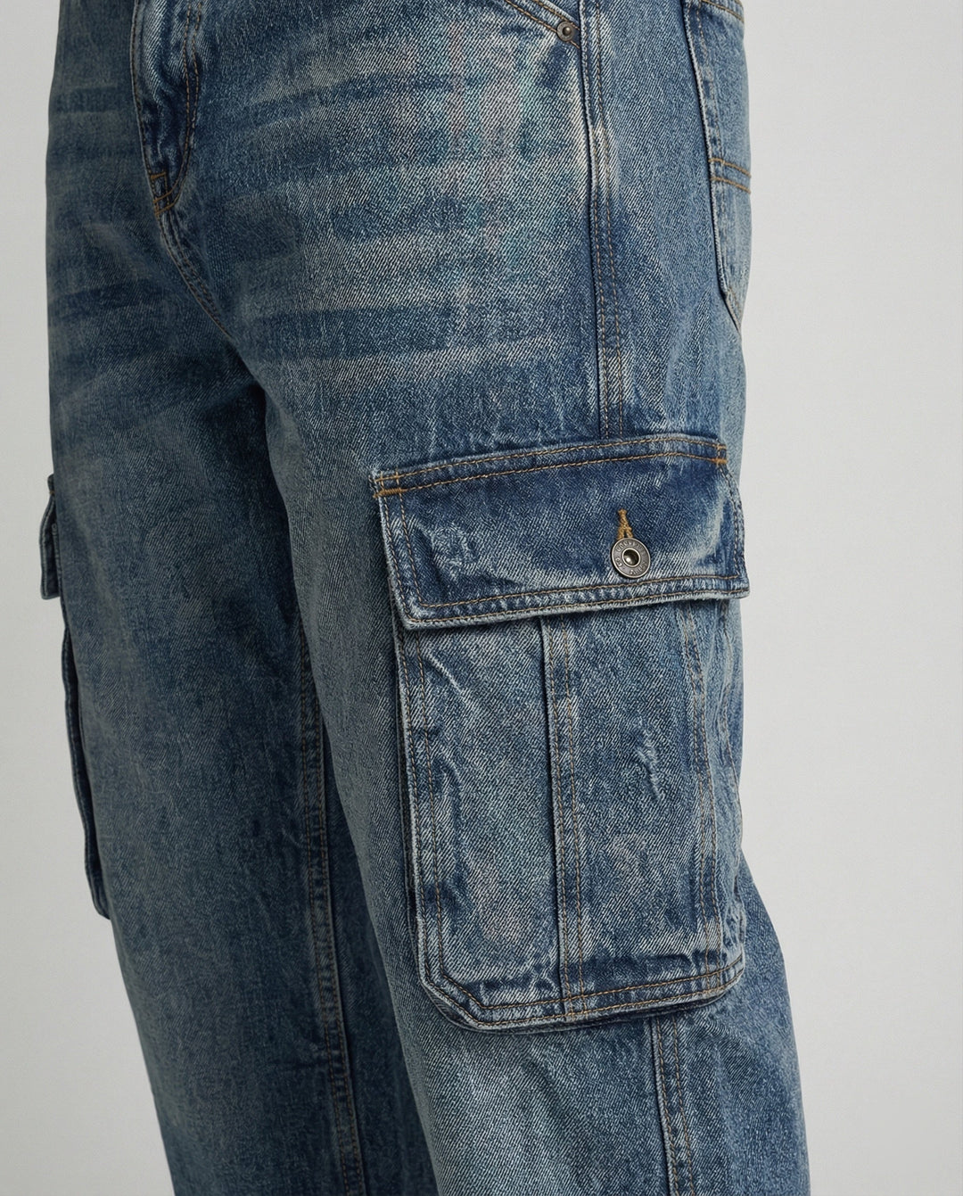 Herren Cargo Jeans weit mit Taschen - Arvani
