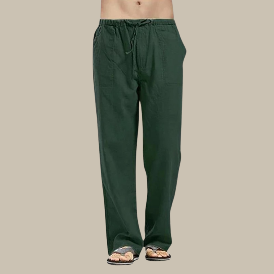 Bequeme Leinen Strandhose für Herren
