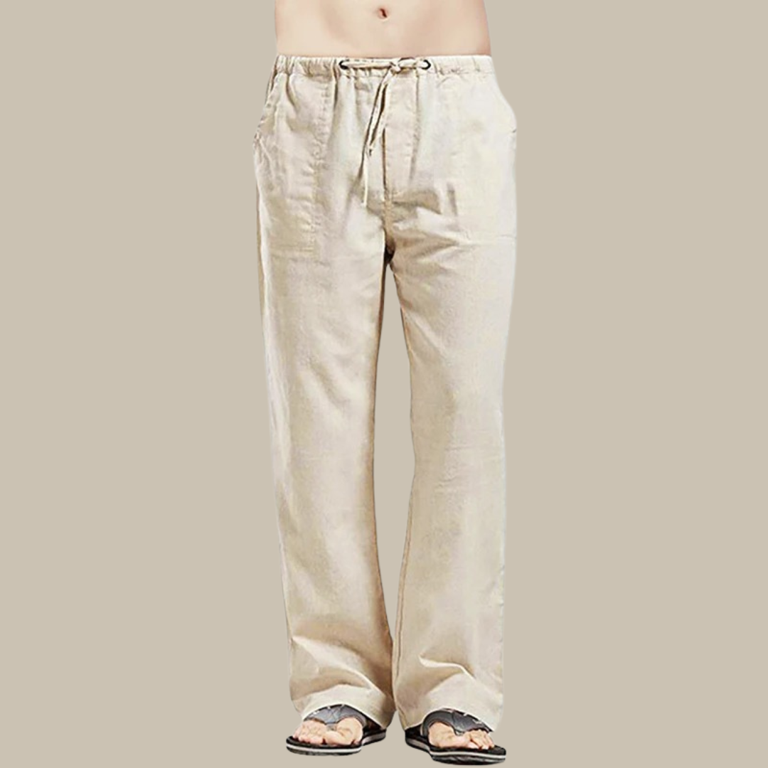 Bequeme Leinen Strandhose für Herren