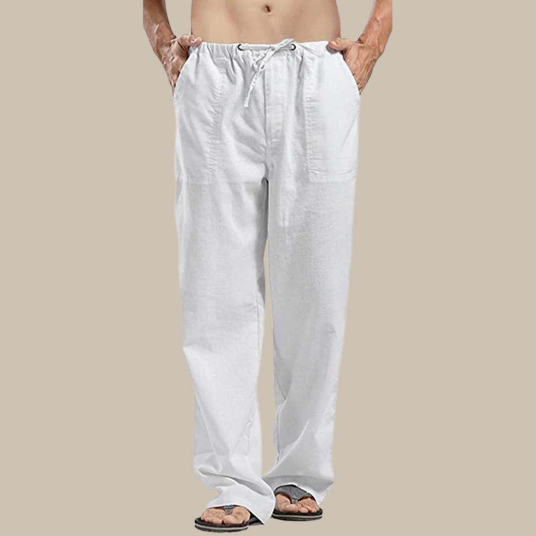 Bequeme Leinen Strandhose für Herren