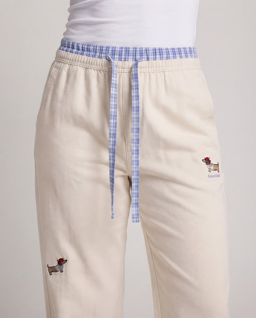 Damen Bequeme und lockere Baumwollhose Nord Taschen