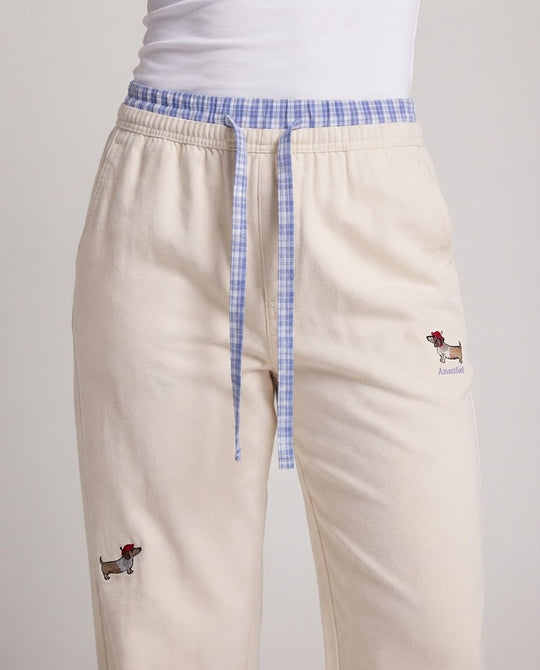 Damen Bequeme und lockere Baumwollhose Nord Taschen