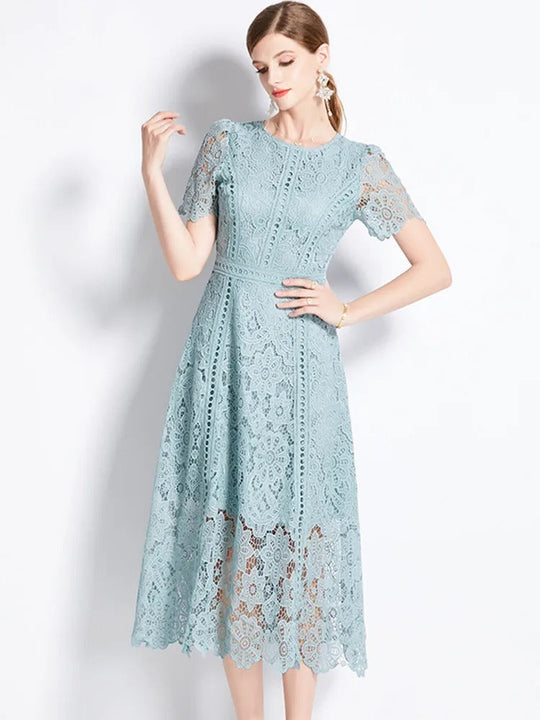 Elegantes Spitzenkleid Midi-Länge - Vittorelli