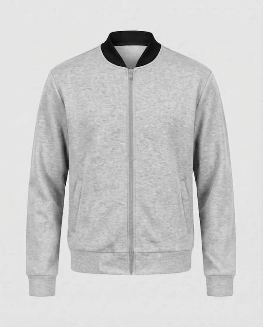 Herren Baumwollmischung Bomber Sweatjacke mit durchgehendem Reißverschluss und Seitentaschen Nord Taschen