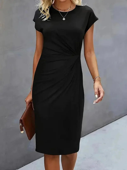 Bequemes Kleid mit Rundhalsausschnitt für Frauen