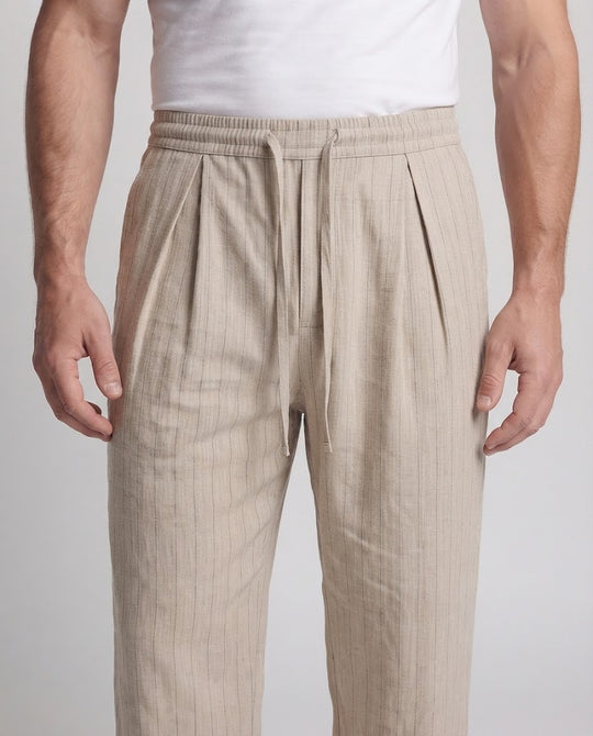Herren Bequeme und modische High-Waisted Stoffhose Nord Taschen