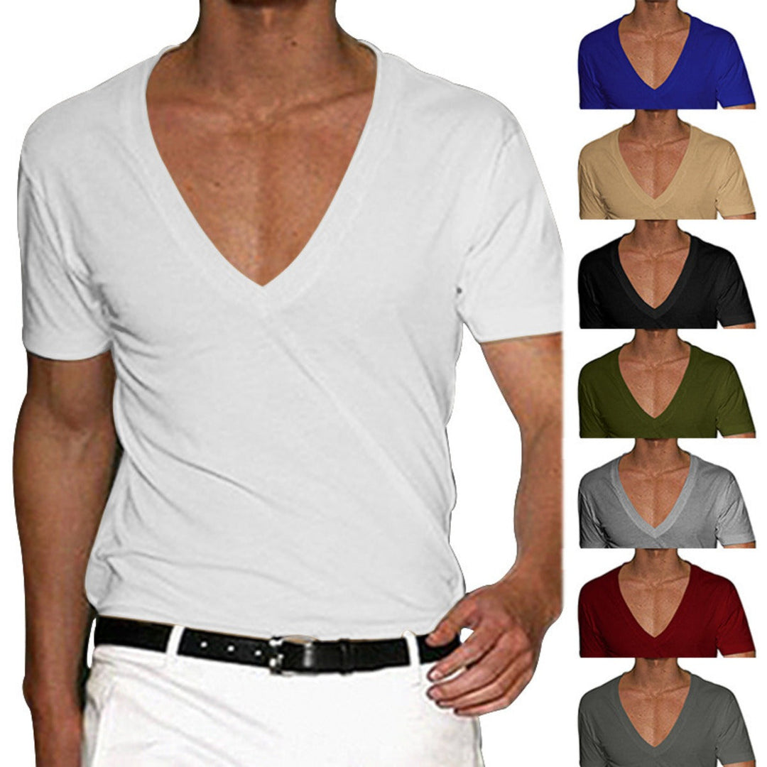 Slim Fit T-Shirt mit V-Ausschnitt