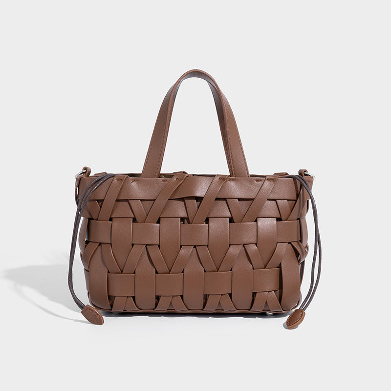 Nord Taschen | Gewebte vegane Leder-Schultertasche, Oberer Griff