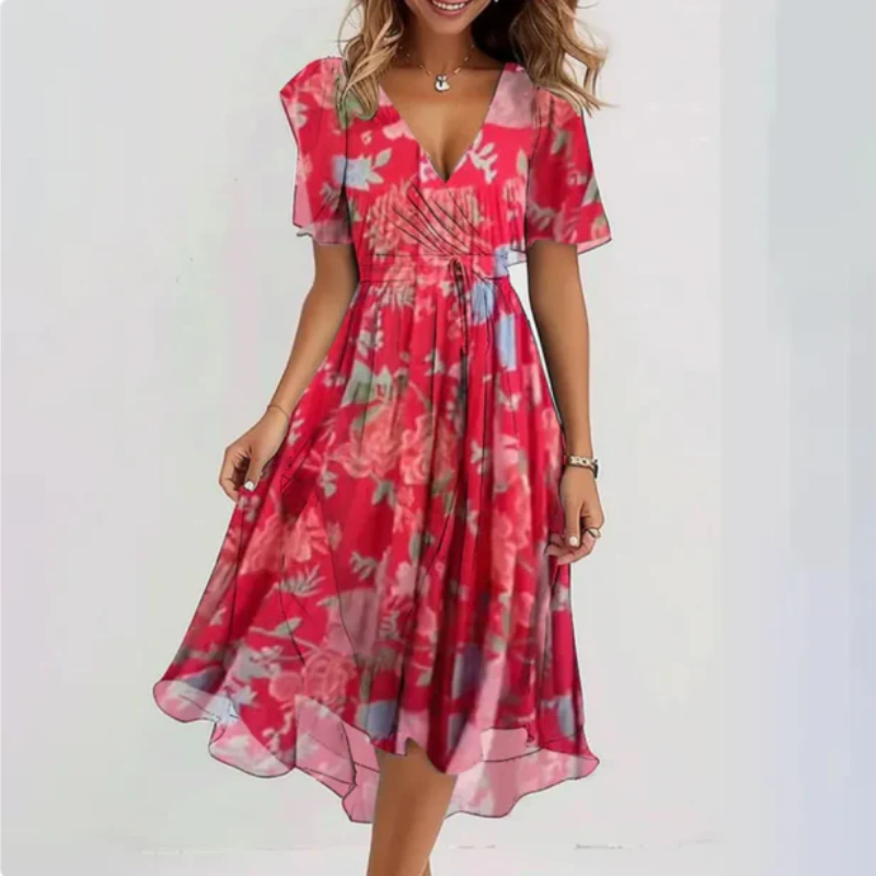 Damen Elegant Sommerkleid Partykleid