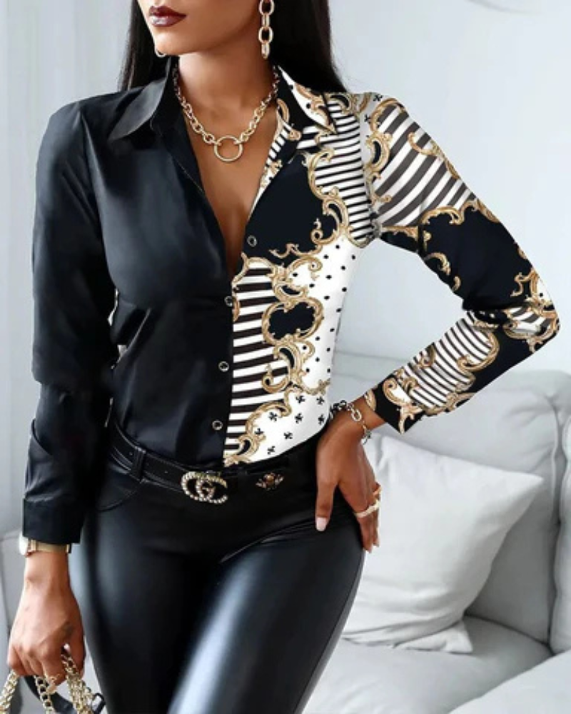 Damen Blusen Elegant Langarm