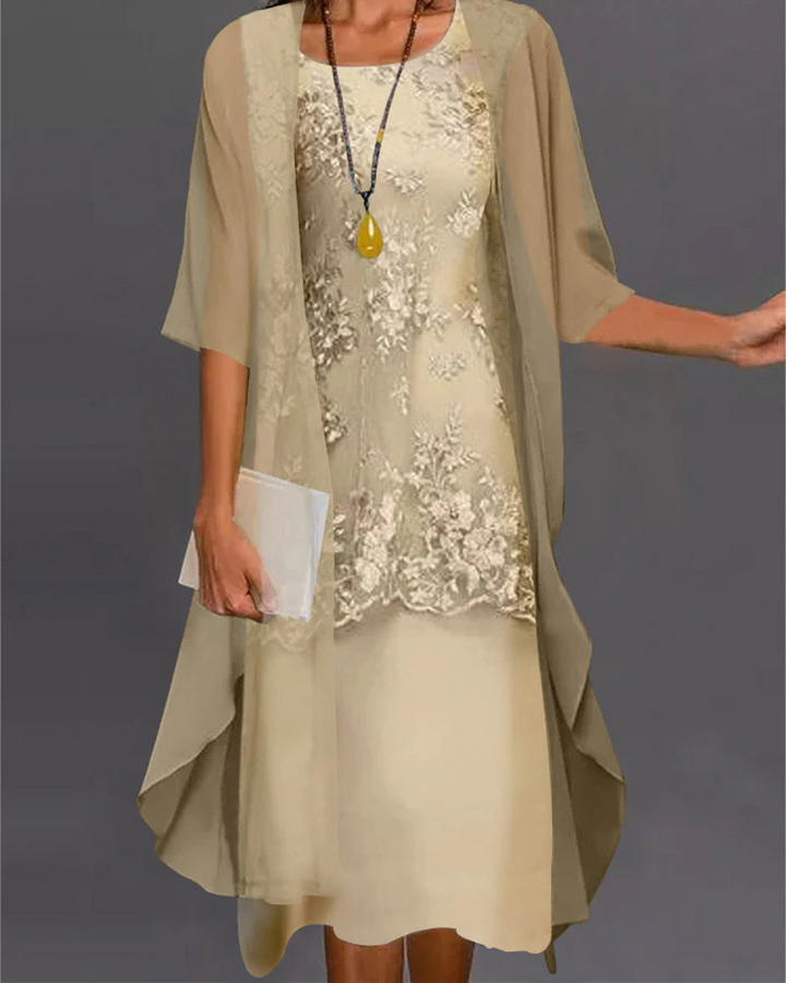 Chiffon Kleid Festliche Midi