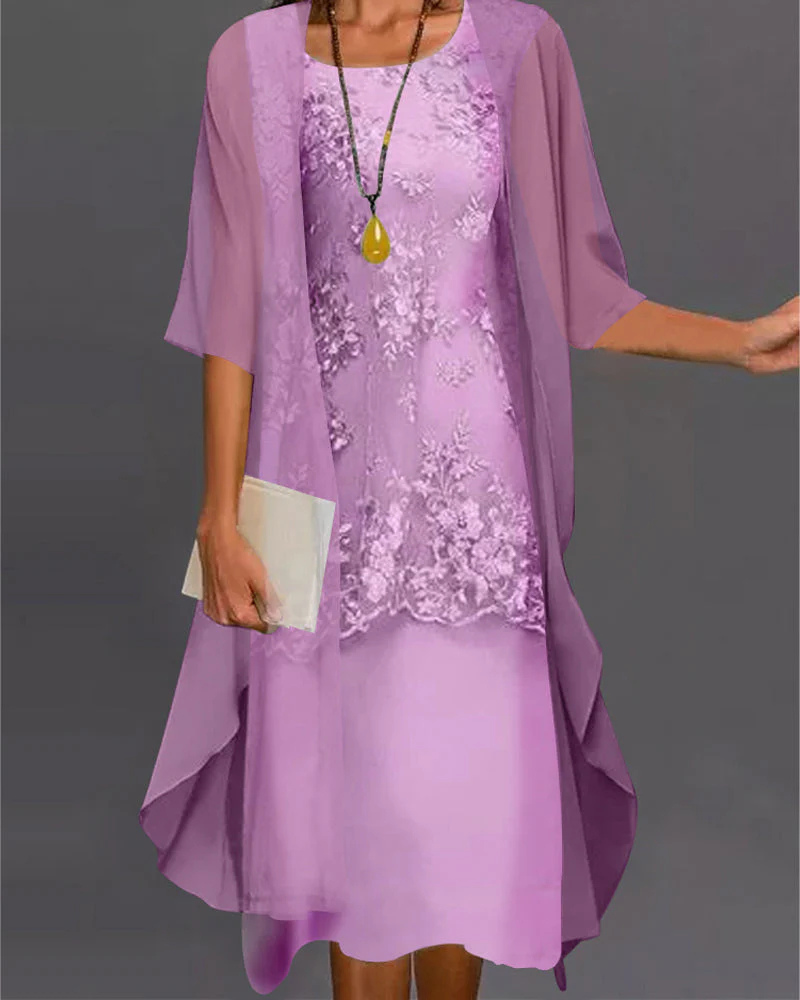 Chiffon Kleid Festliche Midi