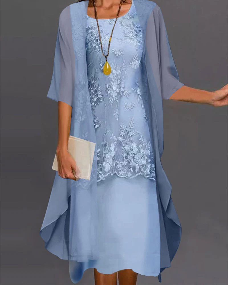 Chiffon Kleid Festliche Midi