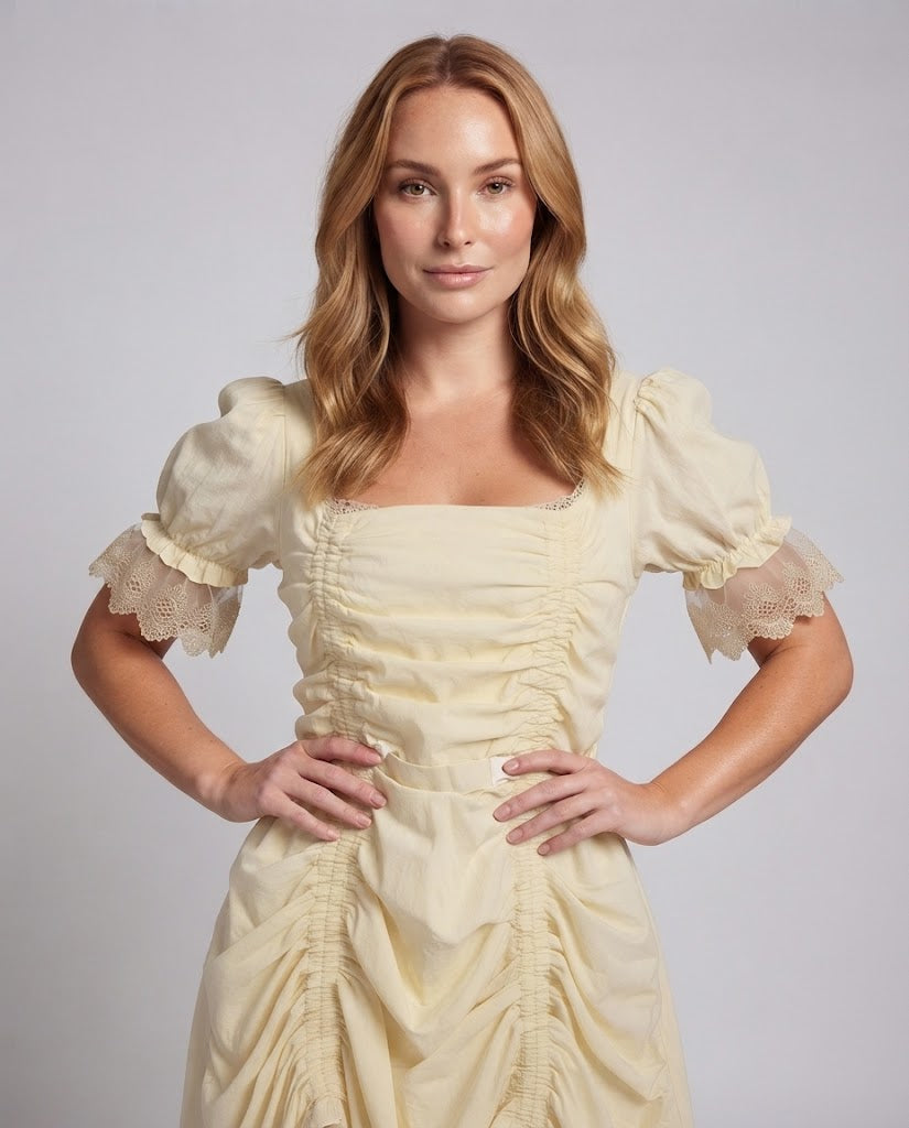 Damenkleid mit Rüschen und Spitzenbesatz Nord Taschen