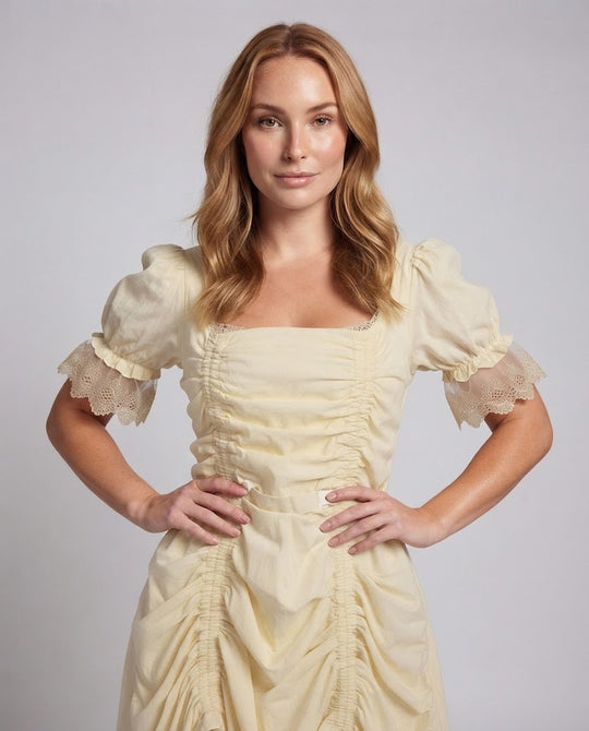 Damenkleid mit Rüschen und Spitzenbesatz Nord Taschen