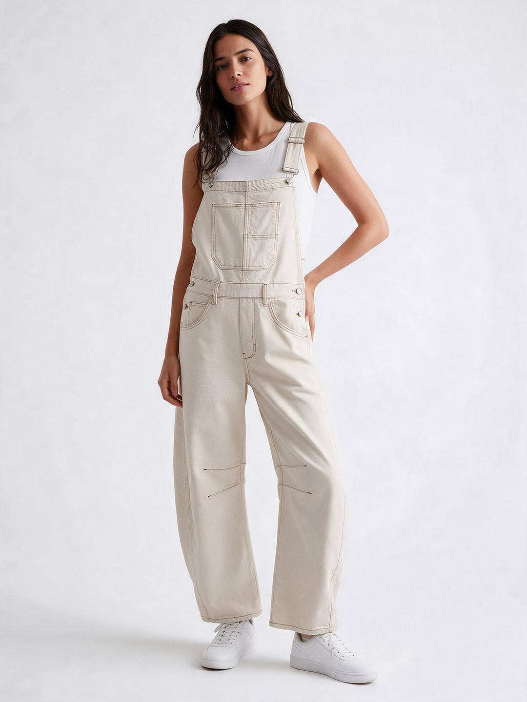 Denim Latzhose Damen Weit