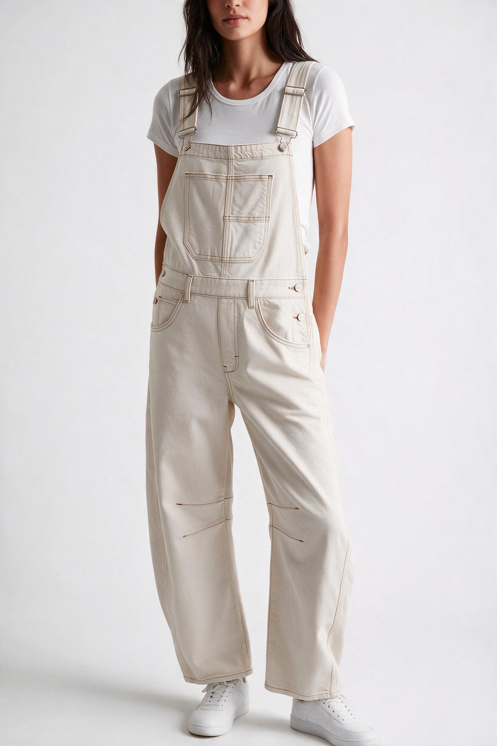 Denim Latzhose Damen Weit