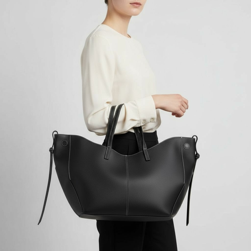 Nord Taschen | Large Grainy Leather Tote Bag