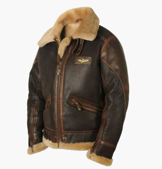 Fliegerjacke Vintage Stil Winterjacke - Klassische Pilotenjacke für Herbst und Winter