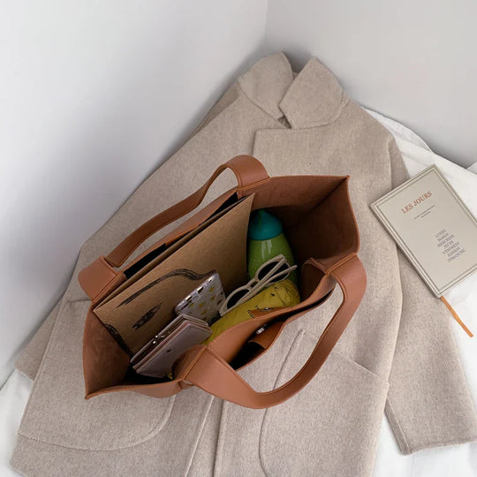 Nord Taschen | Large Soft Leather Handbag for School