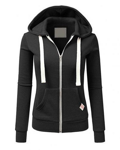 Fleece Damen Hoodie Zip