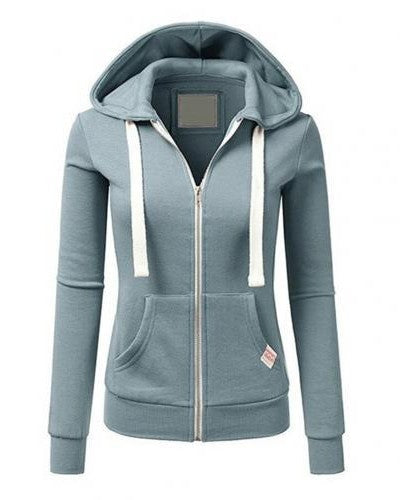 Fleece Damen Hoodie Zip