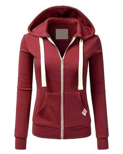 Fleece Damen Hoodie Zip