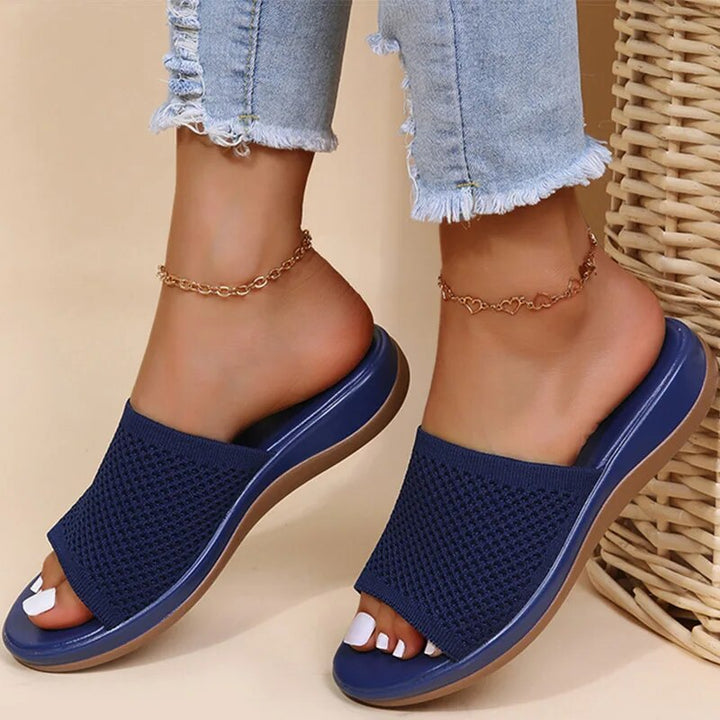 Atmungsaktive Mesh-Slip-On-Sandalen für Damen