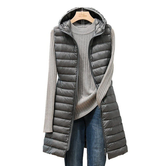Nord Taschen | Lange Pufferweste - Gepolstert und mit Kapuze - Reißverschluss - Bequem und Warm